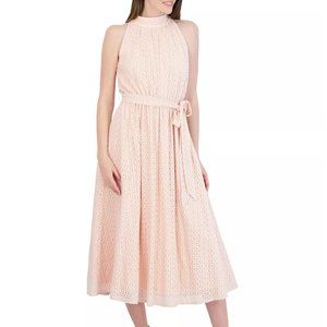 NWT - Women's Floral-Lace Sleeveless Tie-Waist Dress - Robbie Bee Collection